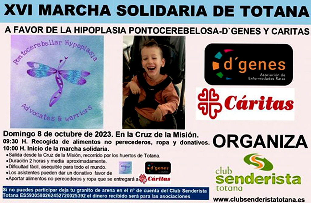 El 8 de octubre se celebra la XVI Marcha Solidaria por los Huertos de Totana